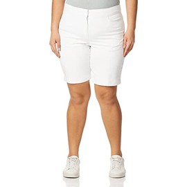 PGA TOUR Women's 19" Golf Short with Comfort Stretch Waistband (Size 2-18 Plus), Bright White, 16