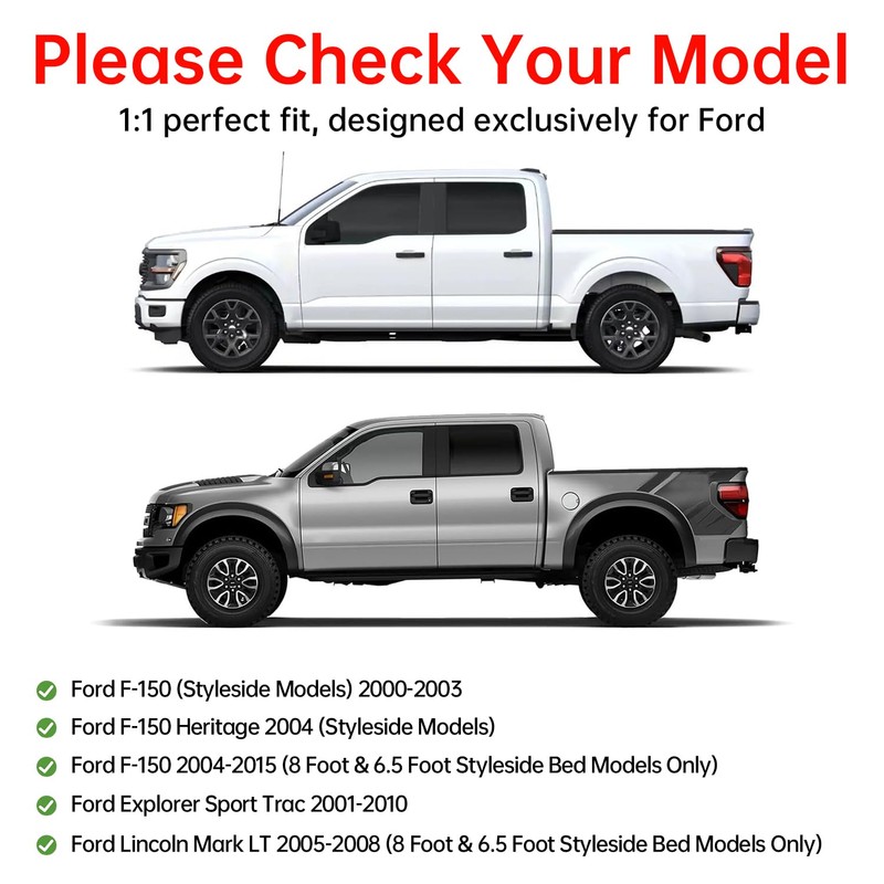 Zekrom Tie Down Anchors for Ford F150 2000-2017 Tie Down