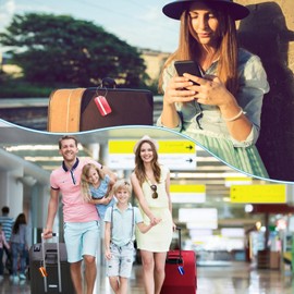 Suitcase Tag Luggage Tags Aluminum 10 Pack Tags for Luggage Identifier with Name Tag Address, Stainless Steel Loop Baggage Tag Suitable for Travel Luggage Travel Bag Suitcase Bag Backpack