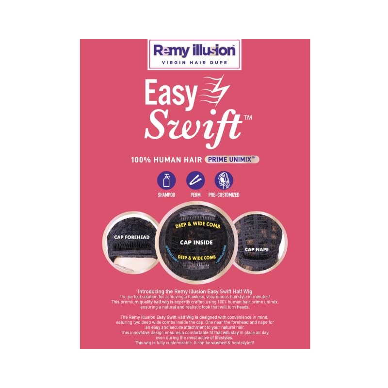 Janet Collection Remy Illusion Easy N Swift Waco Half Wig