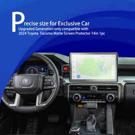 XXCIWP 2024 Tacoma Screen Protector Matte for 2024 2025 Toyot a Tacoma Limited/TRD Pro/Trailhunter 14Inch 2024 Tacoma Accessories 2024 Tempered Glass Tacoma 14'' Anti-Glare