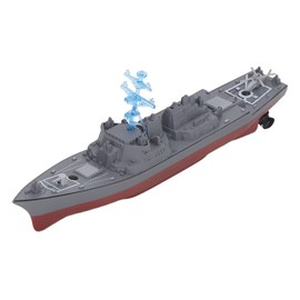 Barco Militar RC, 2,4 GHz Control Remoto Mini Barco Simulación Control Remoto Buque de Guerra Barco de Agua Juguete Lancha Rápida Niños Juguetes para Niños (803A)