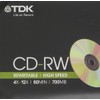 TDK CD-RW 80 min 4-12x 1 pack