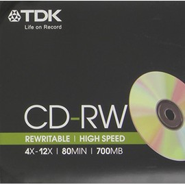 TDK CD-RW 80 min 4-12x 1 pack