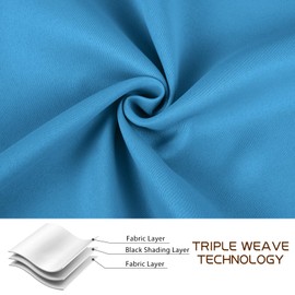 Jlong 1 Pcs Classroom Door Window Cover Curtains for Lockdown French Door Curtain Blackout Curtain Shade for Classroom Blocks Light Through Glass Door Window (1, Blue, 10" Wx40 L)