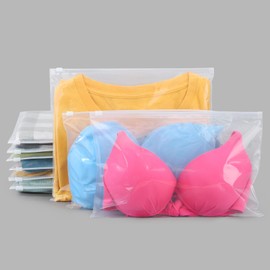 Svaldo Clear Swimsuit Bags, Plastic Clothing Bags for Bikini, Swimwear, Bathing Suit Storage, T Shirt Packaging, 12x8 inch, Pack of 25, Waterproof, 3 Mil