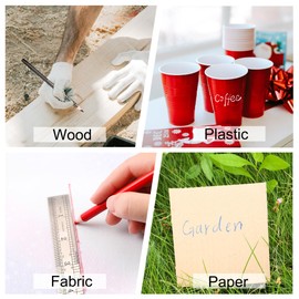 Kalour Wax-Based China Markers, 12 Pack Grease Pencils with 2 Sharpeners, 8 Colors, marker for Glass, Metal, Wood, Fabric and Paper