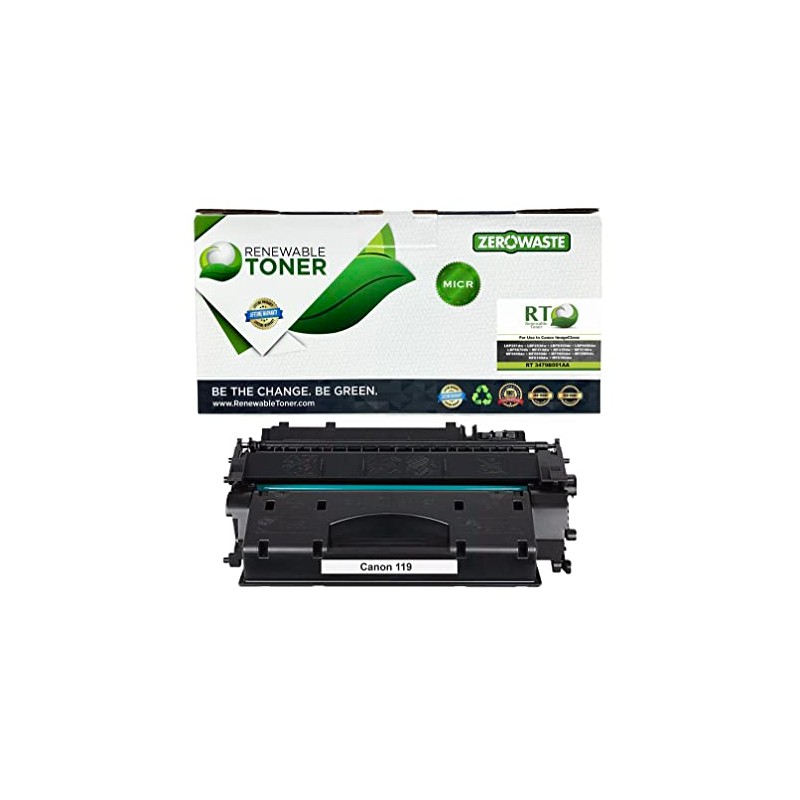 Renewable Toner Compatible MICR Toner Cartridge Replacement for Canon 119