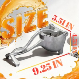 Heavy Duty Lemon Squeezer, Large Manual Citrus Press for Lemons and Oranges, Durable Metal Hand Juicer & Fruit Juice Squeezer, Exprimidor de Limones