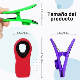 Clips para Bolsas de Alimentos, 20 Piezas Magnéticos con Imán para Refrigerador | Sellado Hermético para Cocina y Despensa | Set Familiar (10 Colores x 2) | Incluye Ganchos