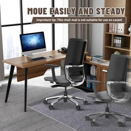 Riveroy - Cojín para Silla de Oficina - para Suelos de Madera, Manta Grande Antideslizante fácil de Limpiar (Gris, 120 x 90 cm).