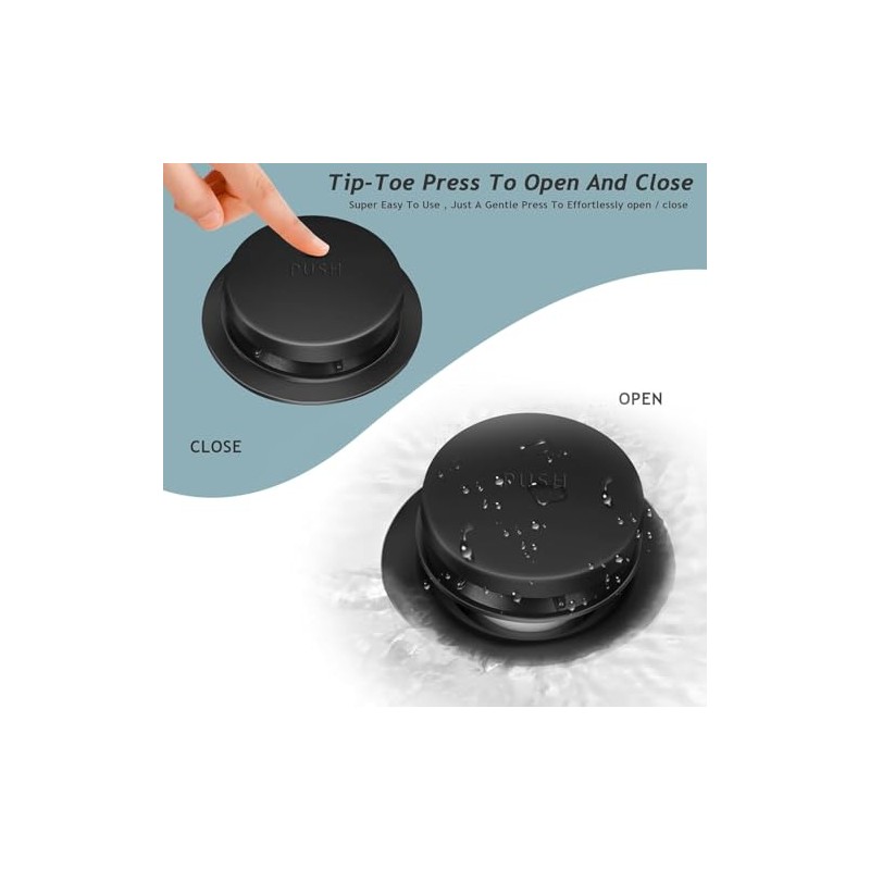 Tip-Toe Bathtub Drain Kit with Two-Hole Overflow Plate, Bath Tub