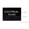 CAADASigns.com Electrical Room Sign Black (Aluminium, Black/Silver,S