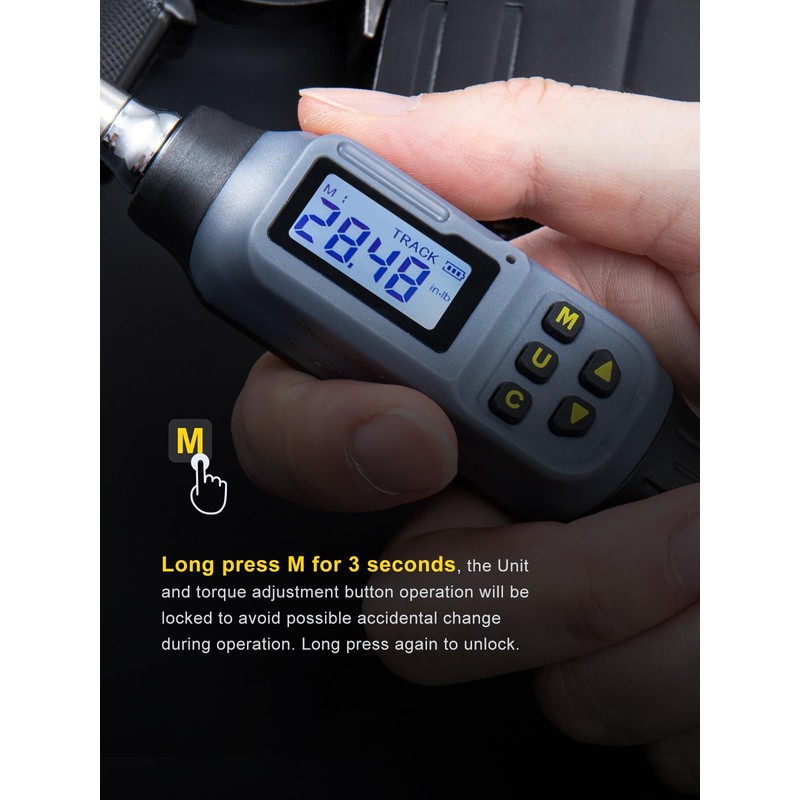 GROWNEER Digital Torque Screwdriver, 2.66-53.1 In-lbs/0.3-6 Nm, 1/4'' Drive Inch
