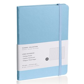 EMOMAS Lined Journal Notebook, (sky blue), 160 Pages, Medium 5.7 inches x 8 inches - 100 gsm Thick Paper, Hardcover