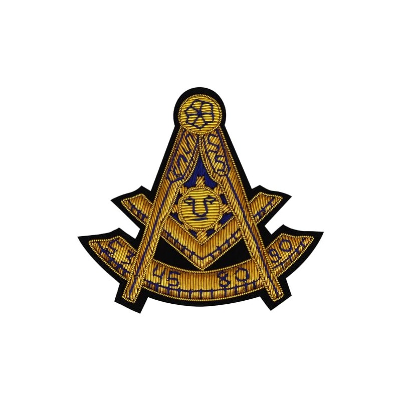 Masonic Past Master Hand Made Bullion Emblem Past Master