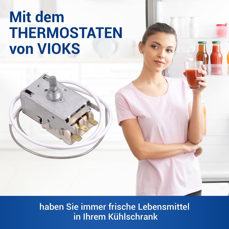 VIOKS Thermostat Like Ranco K59-L2677 Replacement for K59-L2622 Like Liebherr