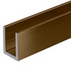CRL Brushed Bronze Frameless Shower Door Aluminum Deep U-Channel for