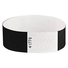 OTWIS Entrance Wristbands, Control Bracelet, Colour: Black, Size: 100 Pieces