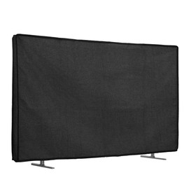 kwmobile 65" TV Cover - Linen Dust Protector - Dark Grey