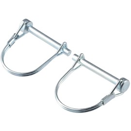 SHUATI 2Pcs D-Shaped Safety Coupler Pin, 3/16" x 1.97" Wire Lock Pins, 6 x 45mm Shaft Locking Pin, Carbon Steel Quick-Release Pins for Farm Trailers