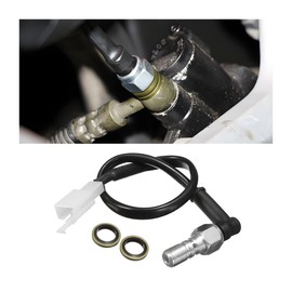 CGEAMDY Universal Motorcycle Hydraulic Brake Light Switch, Hydraulic Brake Light Switch, Hydraulic Brake Pressure Rear Aluminium Light Switch (Curved 1.25)