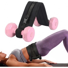 Hip Thrust Dumbbell Holder Belt, Wide Padded Support Belt for Barbell, Dumbbell, Kettlebell for Home Workouts, Adjustable Strap Non-Slip Safety Comfortable Squats & Strength Training