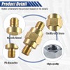 2PCS Brass 3/8"-16 Battery Terminal Bolt, Gold, Hex Head, Automotive