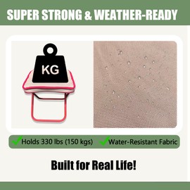 Collapsible Stool, Portable Chair, Lightweight Portable Stool for Adults, Portable Chairs for Adults, Holds Up to 330LBS, Ideal for Camping, Hiking, Outdoors, and Events