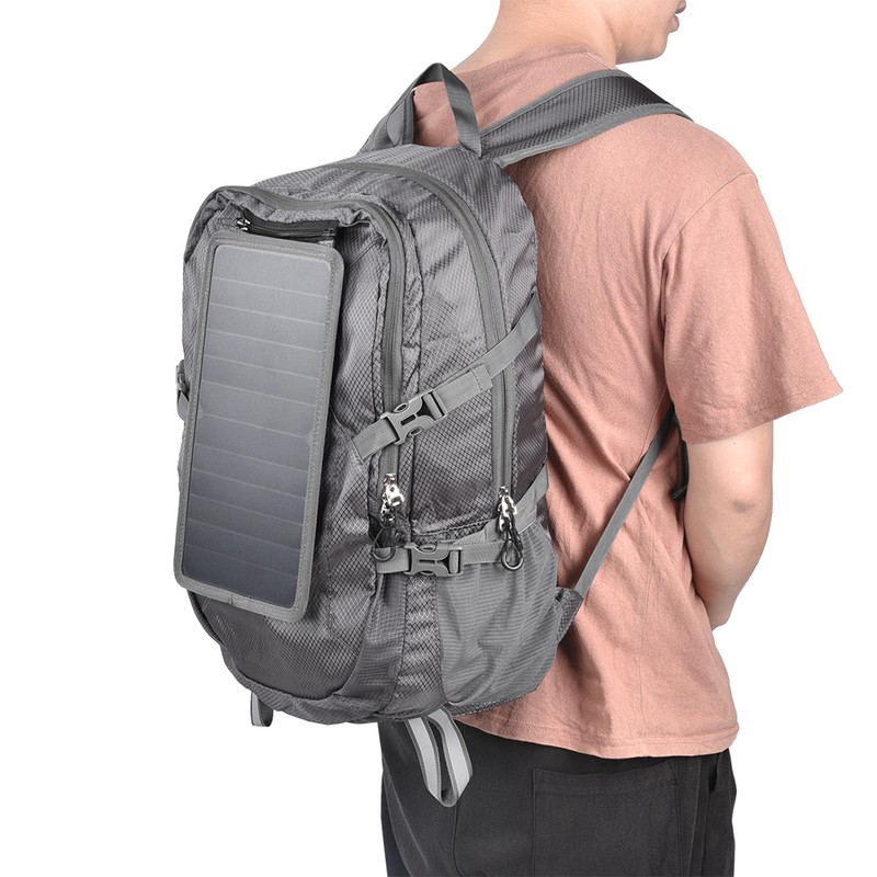 ECE-816 Solar Powered Outdoor Foldable Hiking Backpacks Waterproof Camping Travel