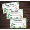 50 Dinosaur Diaper Raffle Tickets Diaper Raffle Ticket Lottery Insert