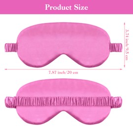 2 Pack Sleep Mask Silk Eye Mask Cover for Sleeping, Soft Satin Blindfold with Elastic Strap, Comfortable Night Sleeping Masks for Women Men (Black&Purple)