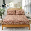 Zusbest Queen Size Bed Sheet Set 100% Cotton Burgundy Red