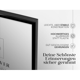 Artower® Picture Frame Black Metal Thin Frame for 30 x 30 cm Poster Frame Large Collage Picture Frame Metal 30 x 30 cm Aluminium Slim Picture Frame Black Poster Frame