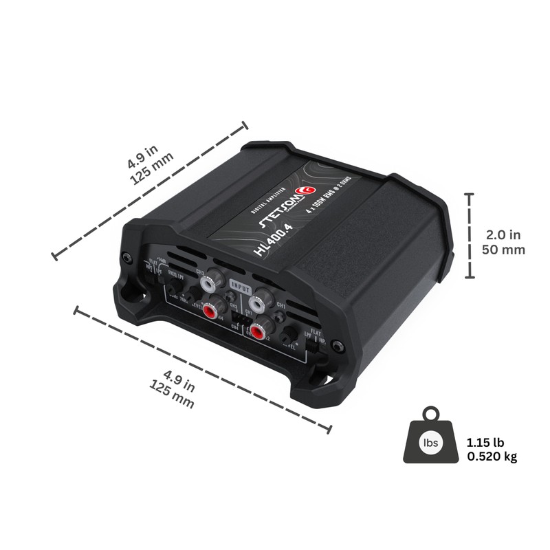 Stetsom HL 400.4 2 Ohms - Compact Digital 4 Channel