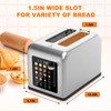 2 Slice Toaster Touch Screen, Stainless Steel Toasters Digital Timer