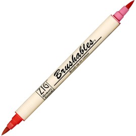 Zig Brushable Colour Graduation Twin Brush Tip Marker Pen 020 Pure Red