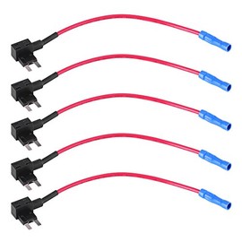 5pcs 12V Car Agregar un Fusible de Circuito Tap, Keenso Automotive Agregar un Circuito Fusible Adaptador Portafusible de Cuchilla (Mini Type) Fusibles