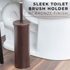 JS Jackson Supplies Sleek Toilet Brush and Holder with Metal