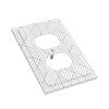 Silver Geometric Hexagon 1 Gang Single Duplex Outlet Covers Wall