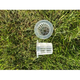 3 inch Net Pots Wide Lip Design Slotted Mesh Cup | Hydroponic Pots| Super Heavy Duty | White Plastic Cups for Aquaponics Orchids | Dasa Grow Plant(10)