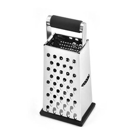 Grater Stainless Steel Four Sided Melon Grater Cheese Grater Vegetable and Fruit Peeler Vegetable Cutter Kitchen Utensil (Single Hole)