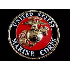 U.S MARINE CORPS EGA USMC METAL MEDALLION ENAMEL SHADOW BOX EMBLEM PLAQUE