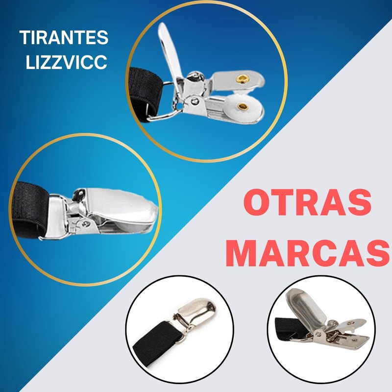 Par de Tirantes para Camisa 2 Sujetadores para Camisa Elasticos