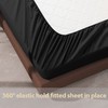 100% Egyptian Cotton Fitted Sheet King Size Black, 600 Thread