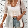 Yogine Women's UV Protection Thin Short-Sleeve Beach Cardigan One Size/Beige