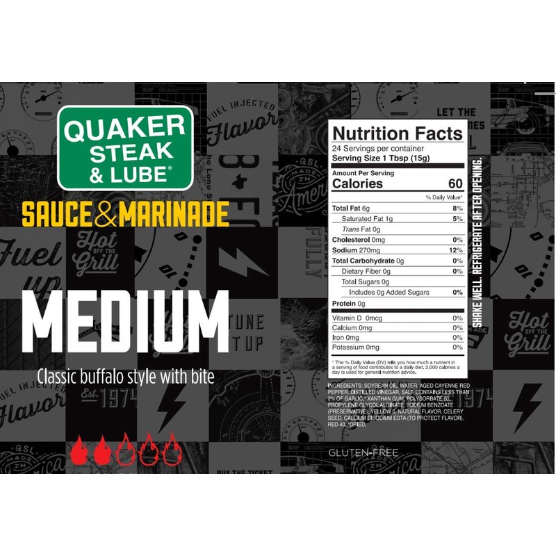 Quaker Steak and Lube Medium Wing Sauce - 12 Ounce