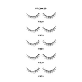 Laflare 3D Nature Faux Mink VOIR Eyelashes, Ultra Soft, Light, Wispy, Knitted, Natural Looking, Reusable, Professional Easy to Apply Eyelashes 5 Pairs Value Pack (VR09X5P)