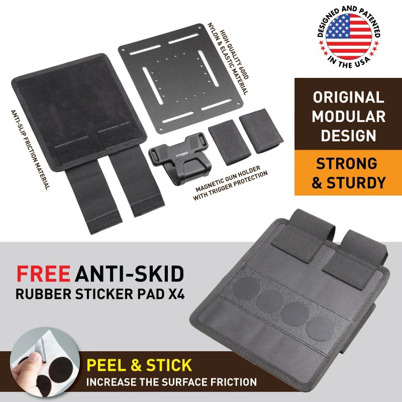Stinger Mattress Bedside Handgun Magnetic Holster extra magazines flashlights knives
