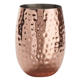 American Metalcraft HMTC14 Mule Cup, Hammered, Mirror Finish, Stainless Steel, Copper, 14oz. Capacity, 3-1/2" Diameter, 4-1/2" Height